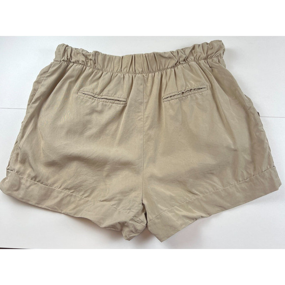 Workshop Andrea Jovine 100% Lyocell Pull On Comfy Shorts Large Tan Khaki Beachy - Picture 4 of 5